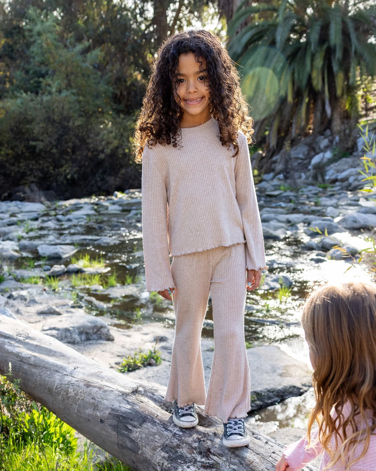 Feather 4 Arrow Bell Bottom Pant || Cocoa Rib