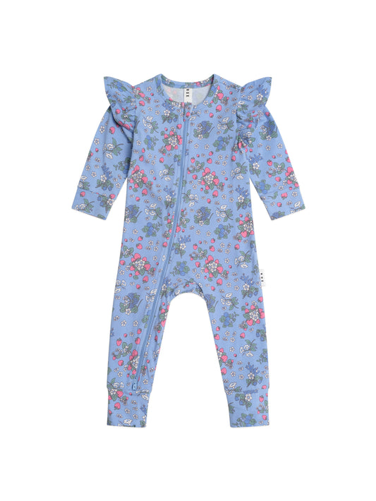 Hux Baby Strawberry Garden Zip Romper