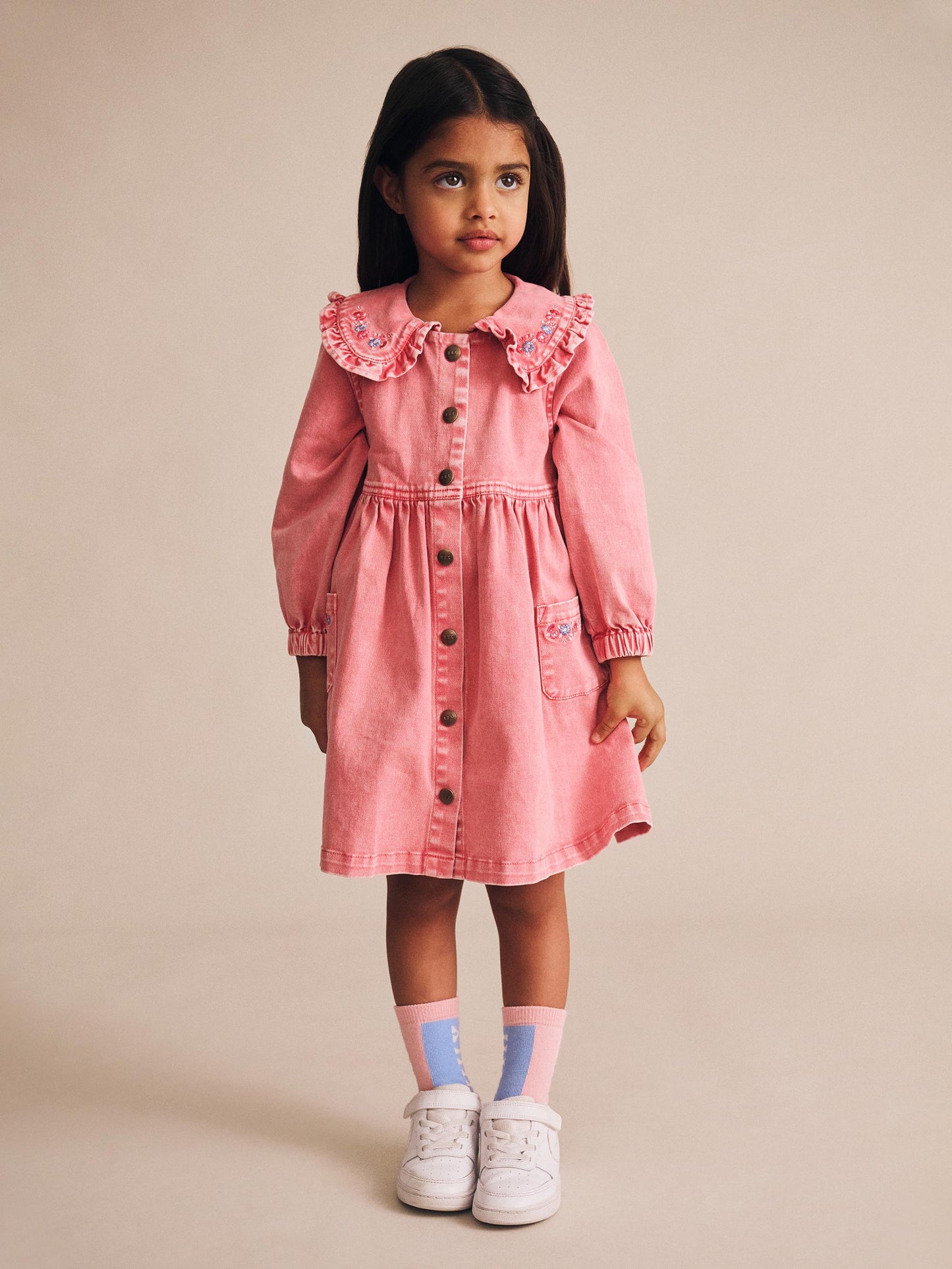 Hux Baby Vintage Floral Collar Dress