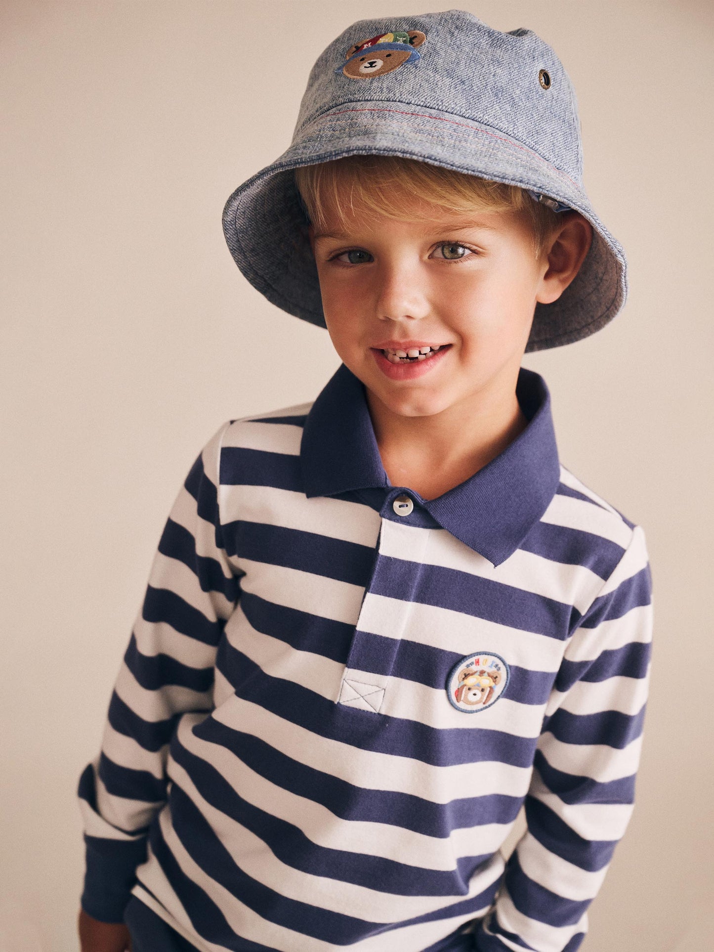 Hux Baby Stripe Polo Longsleeve Top