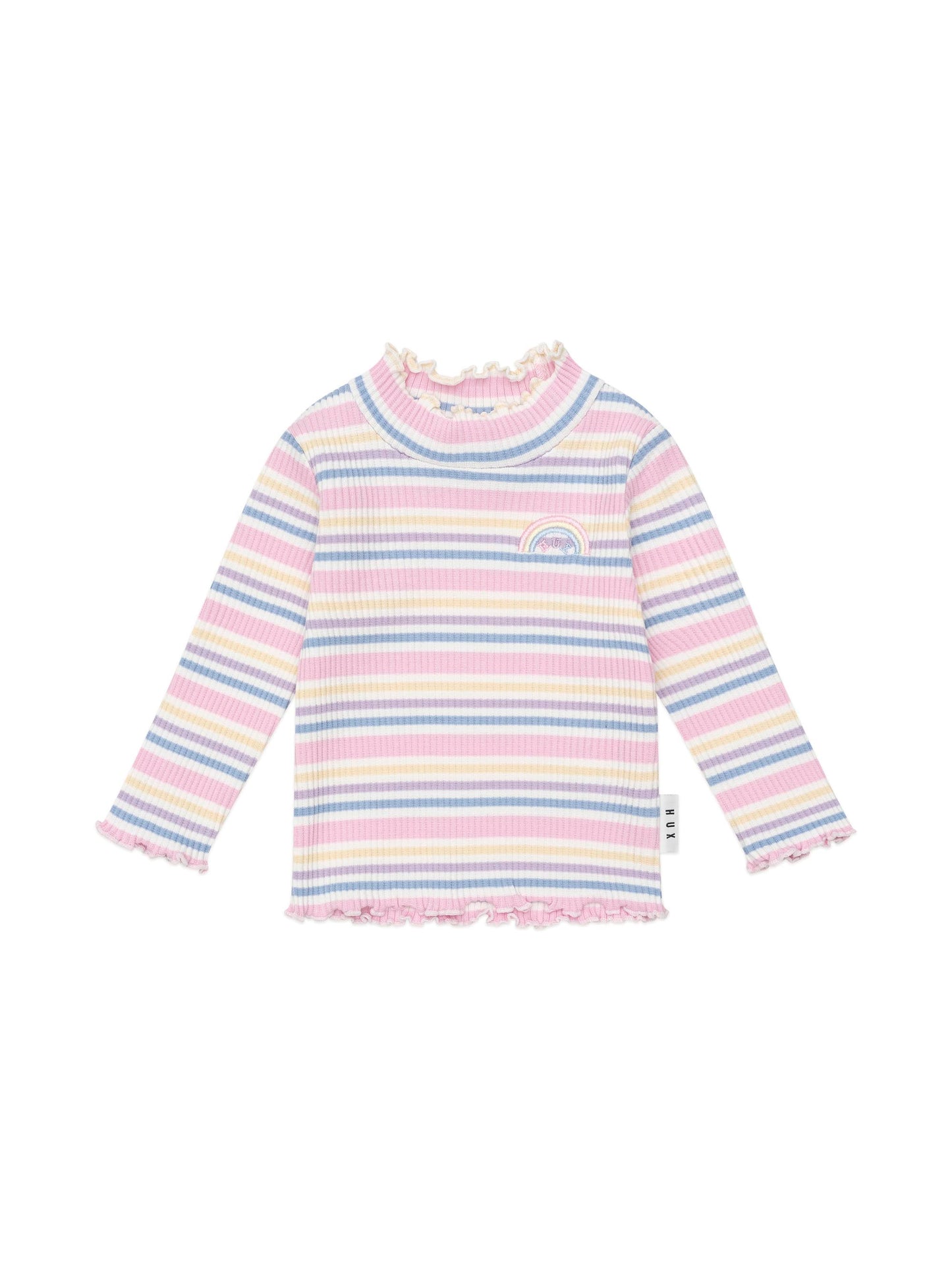 Hux Baby Rainbow Stripe Rib Skivvy