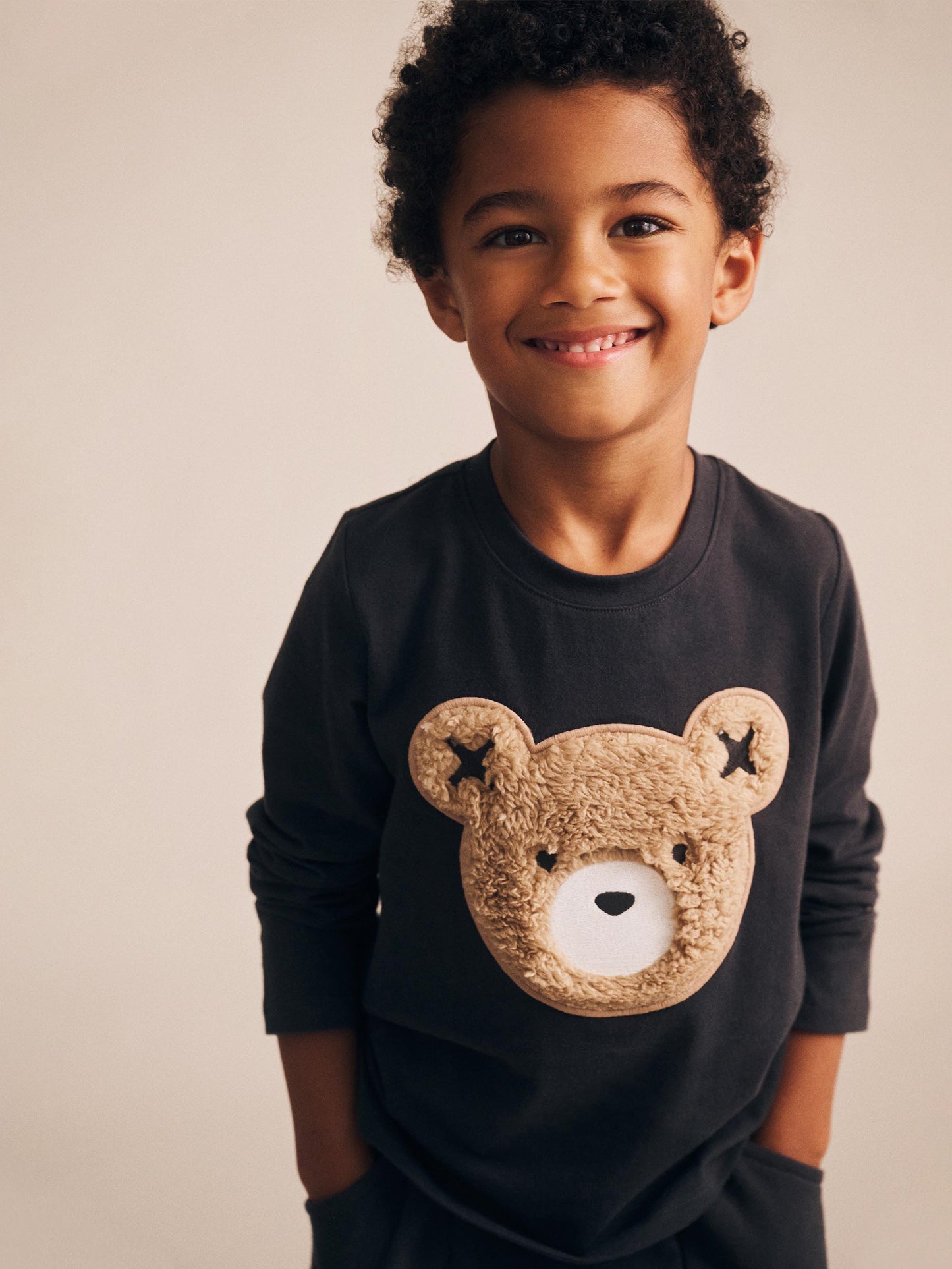 Hux Baby Furry Black Sweatshirt