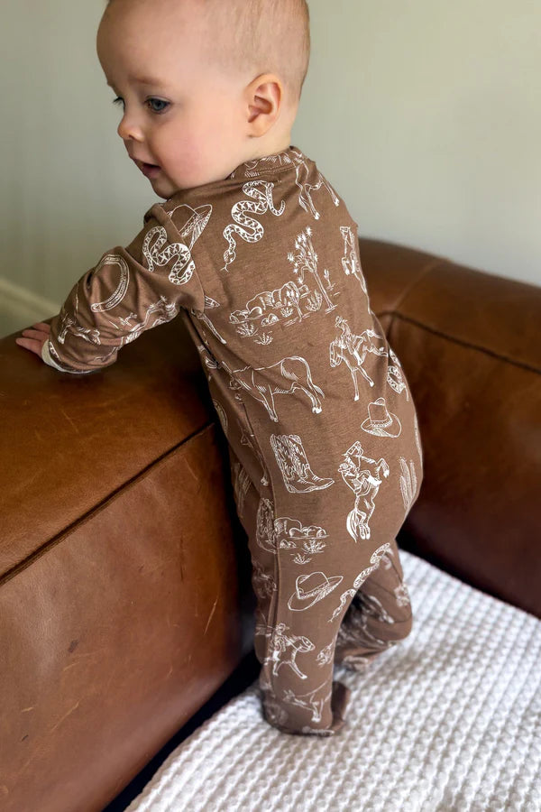 Bambi & Birdie Zipper Sleeper || Cowboy