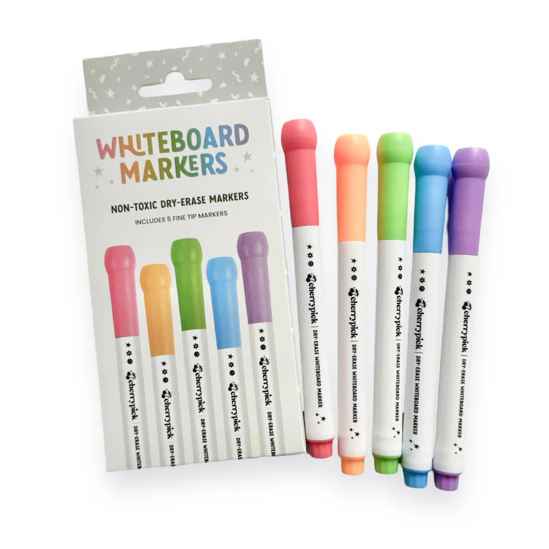 PRE-ORDER Cherry Pick Whiteboard Dry Erase Markers (5 Piece) || Rainbow