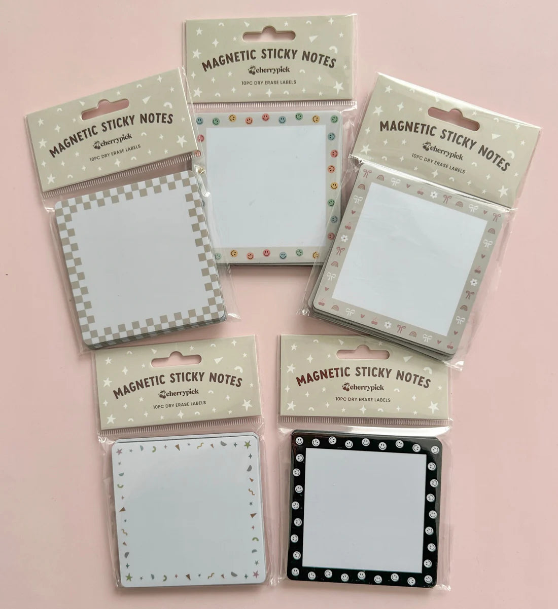 Cherry Pick Magnetic Sticky Notes (10 pc dry erase labels)