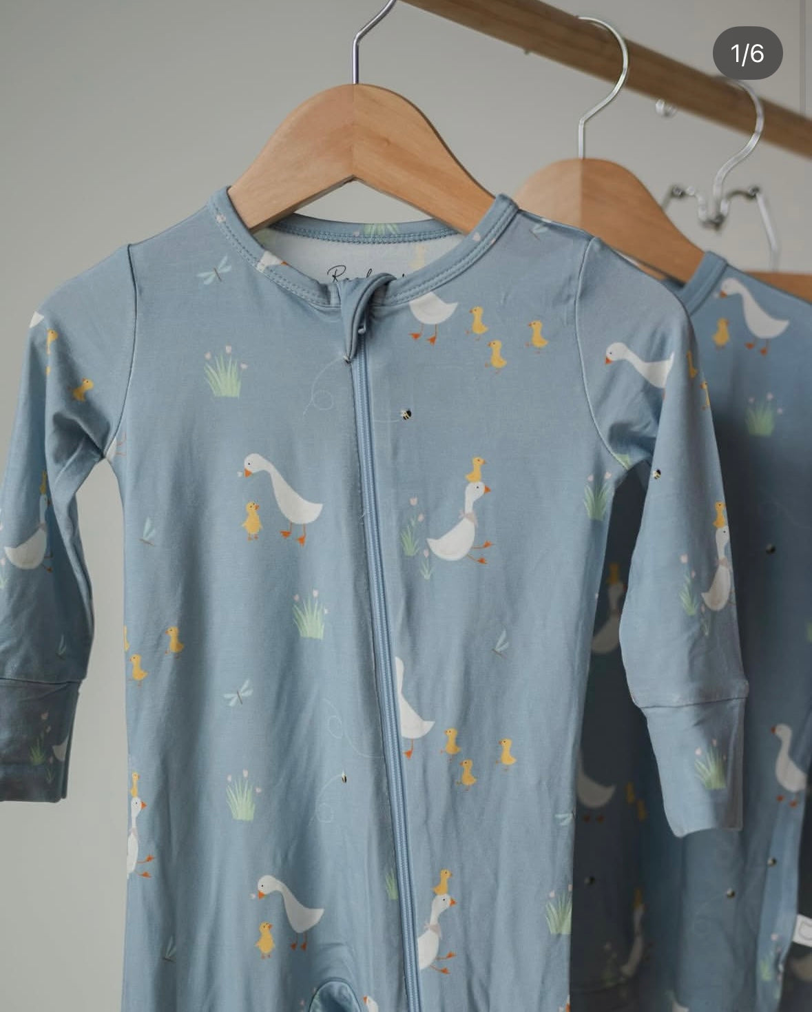 Roobear Little Hatchling Bamboo Sleeper || Pigeon Blue