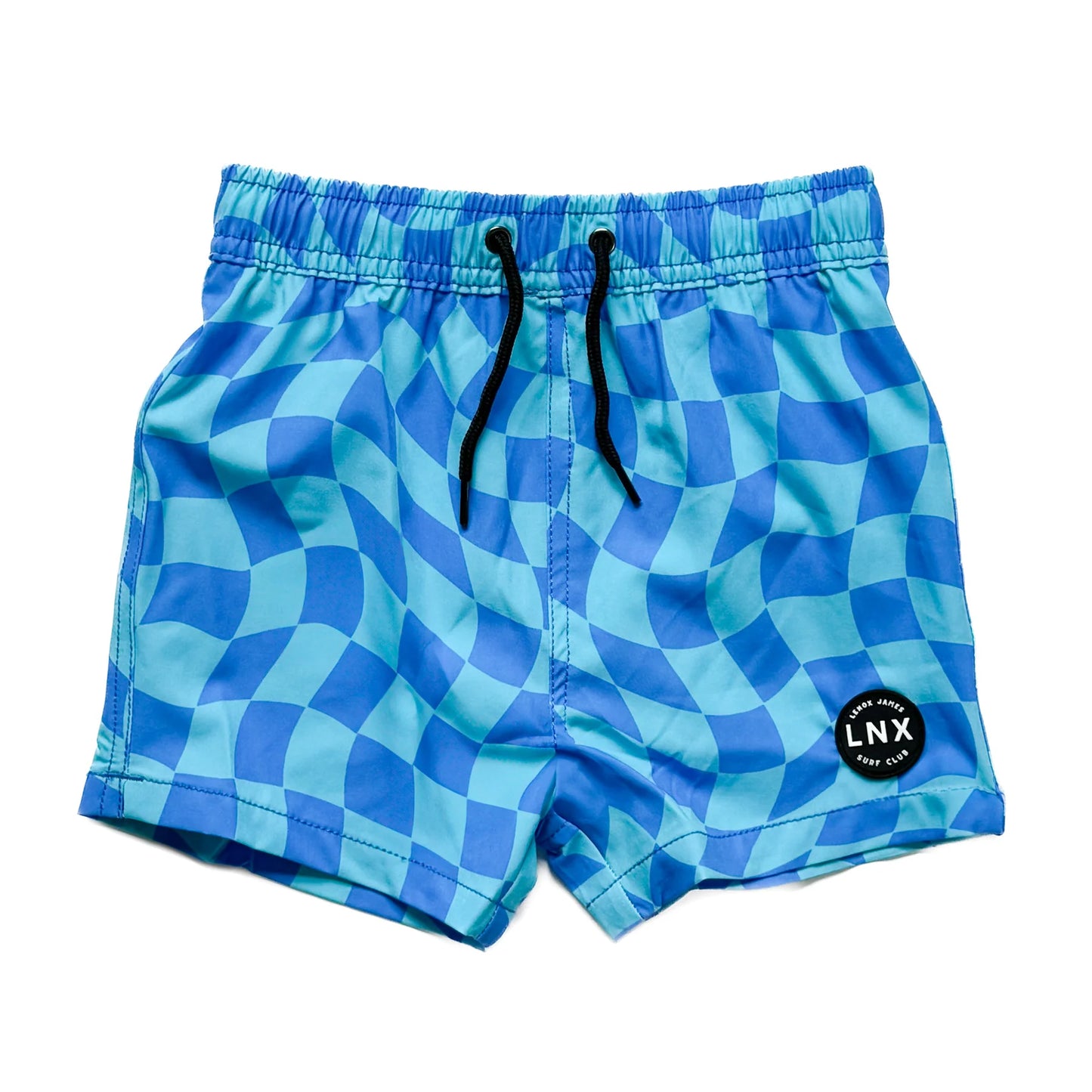 Lenox James Swim Trunks || Wavy Checks Blue