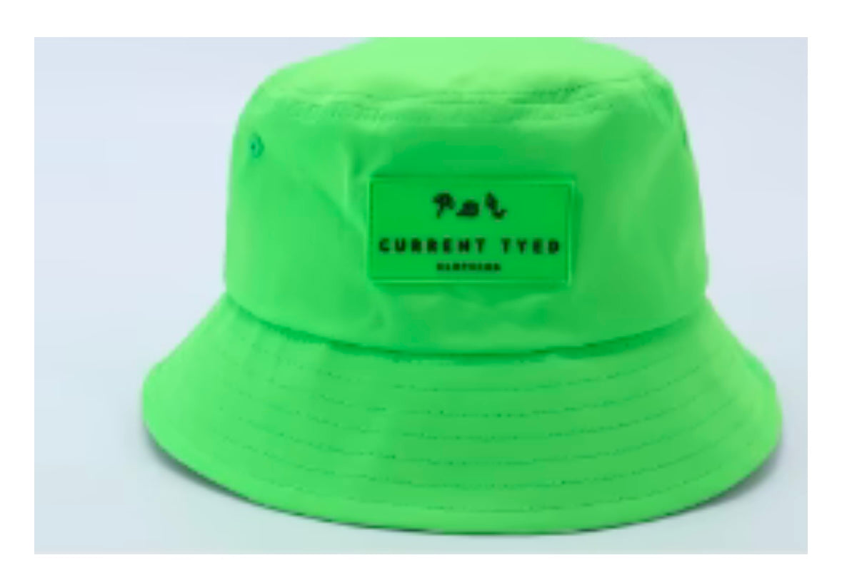 Current Tyed Waterproof Bucket Hat || Neon Green