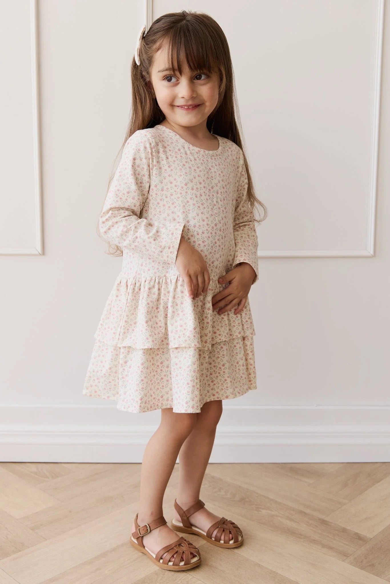 Jamie Kay Organic Cotton Fayette Dress || Posy Garden Pink