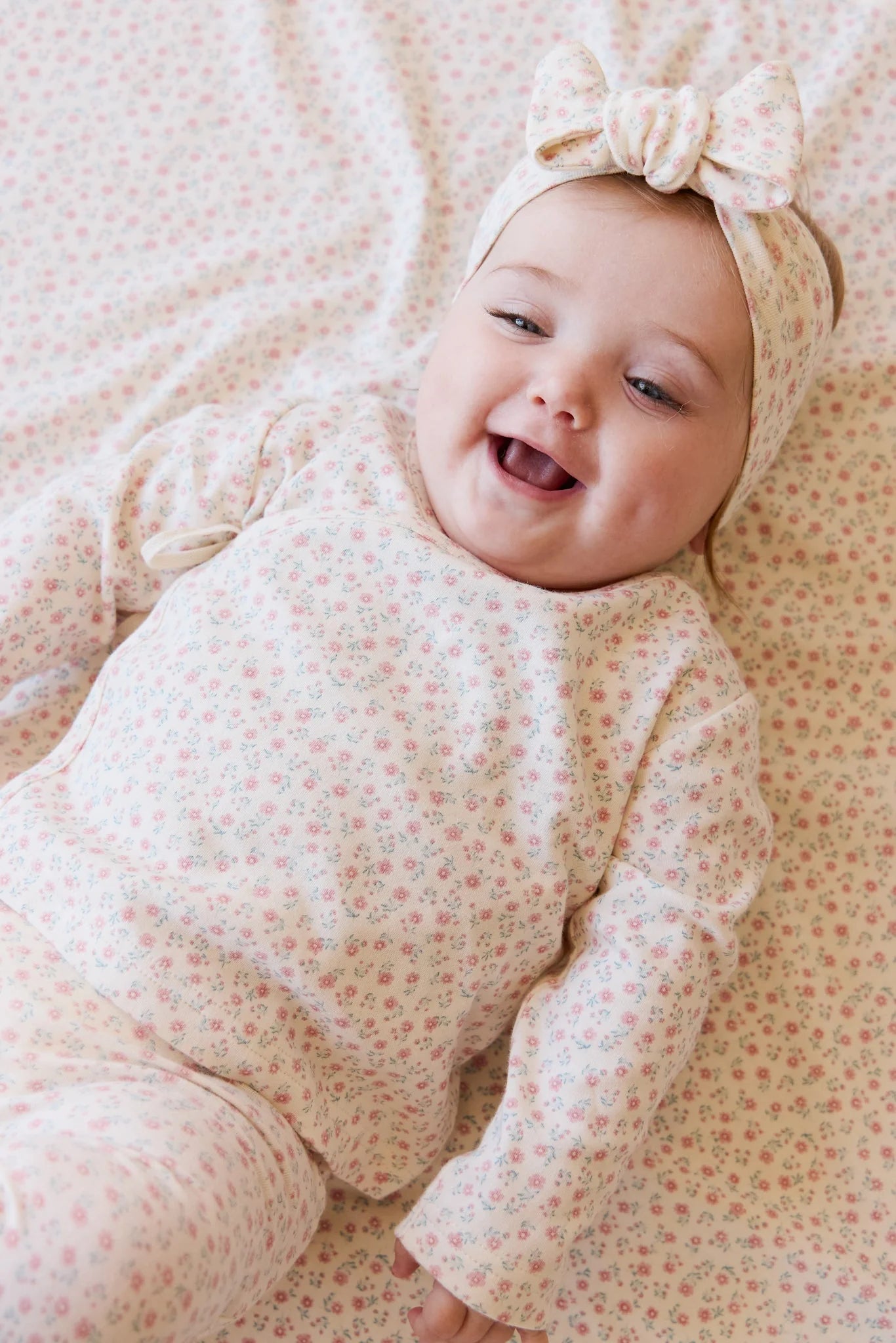 Jamie Kay Organic Cotton Headband || Posy Garden Pink