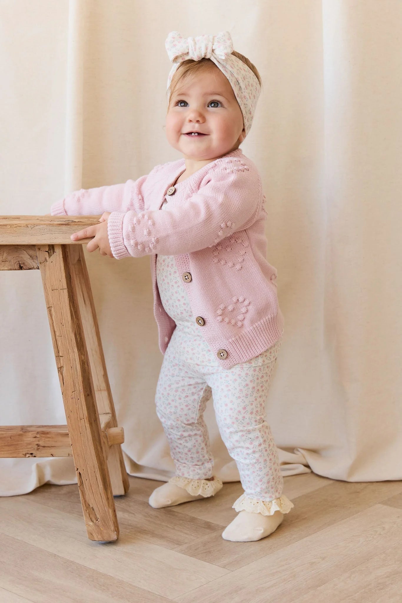 Jamie Kay Organic Cotton Headband || Posy Garden Pink