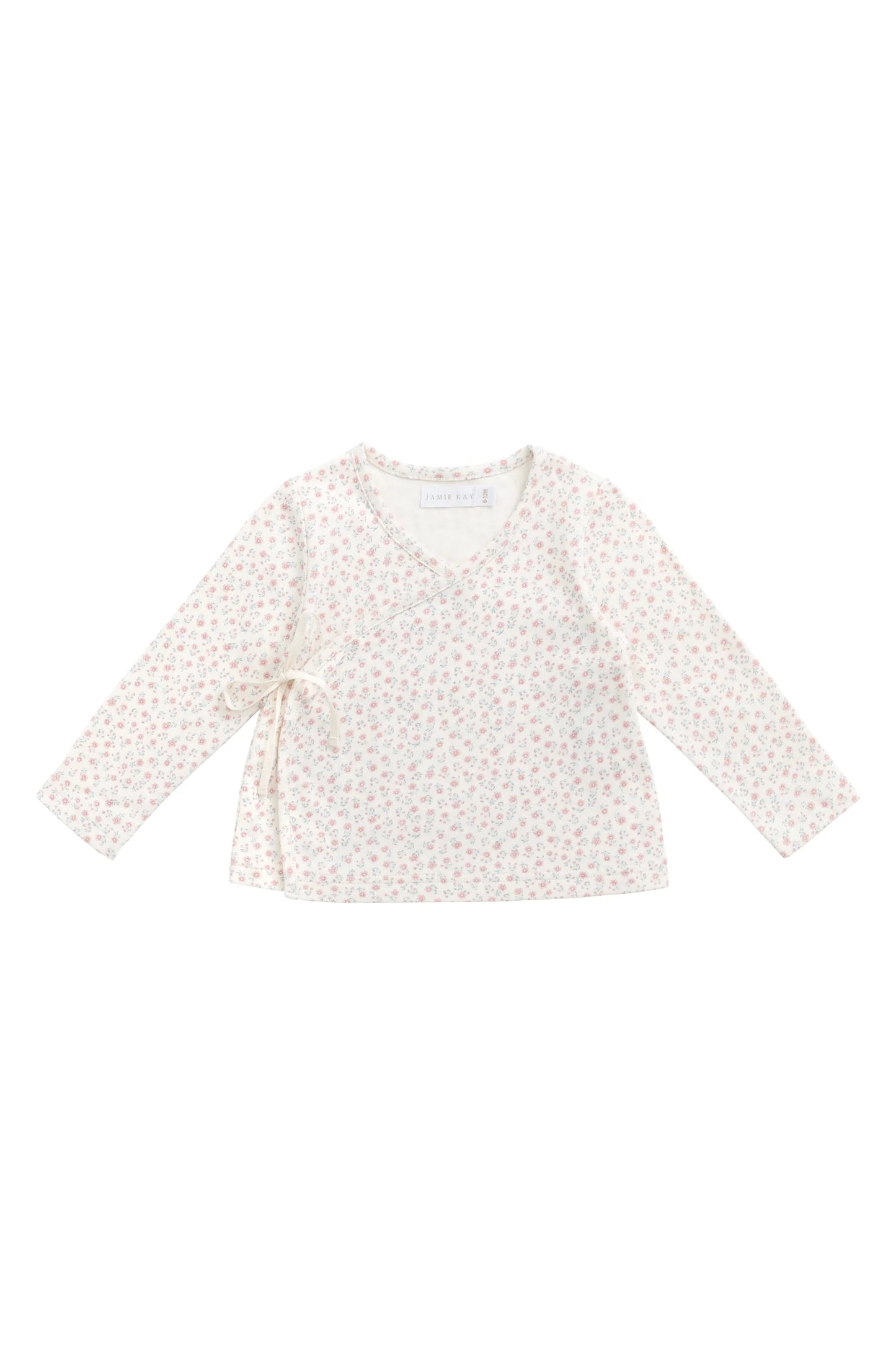 Jamie Kay Organic Cotton Wrap Top || Posy Garden Pink