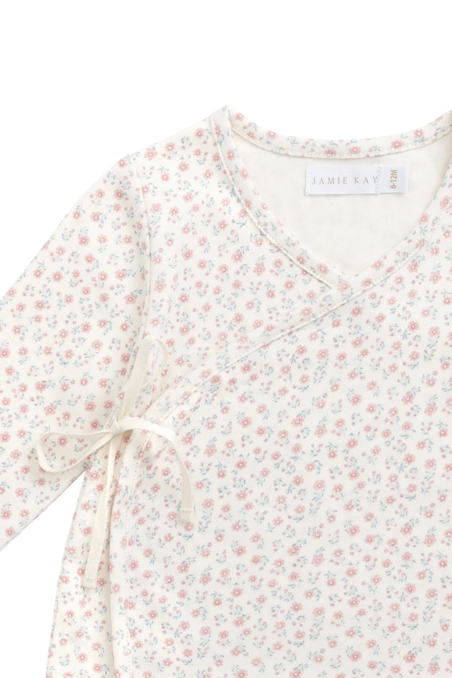 Jamie Kay Organic Cotton Wrap Top || Posy Garden Pink