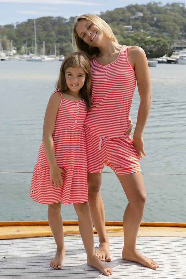 Bambi & Birdie Kids Twirl Dress || Pink Stripe