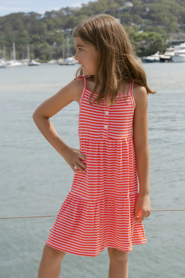 Bambi & Birdie Kids Twirl Dress || Pink Stripe
