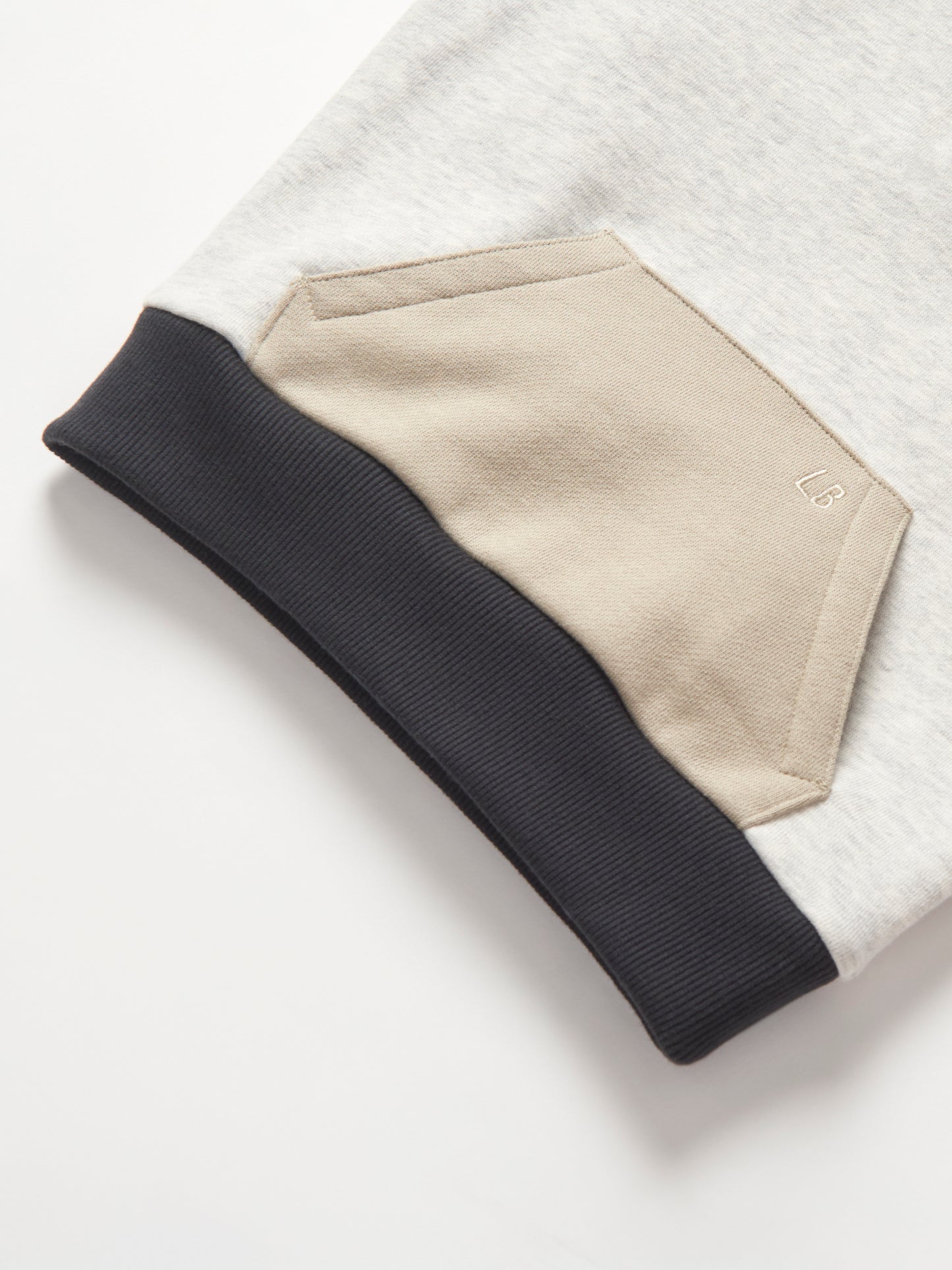 Little Bipsy Colorblock Mockneck Pullover || Stone Grey