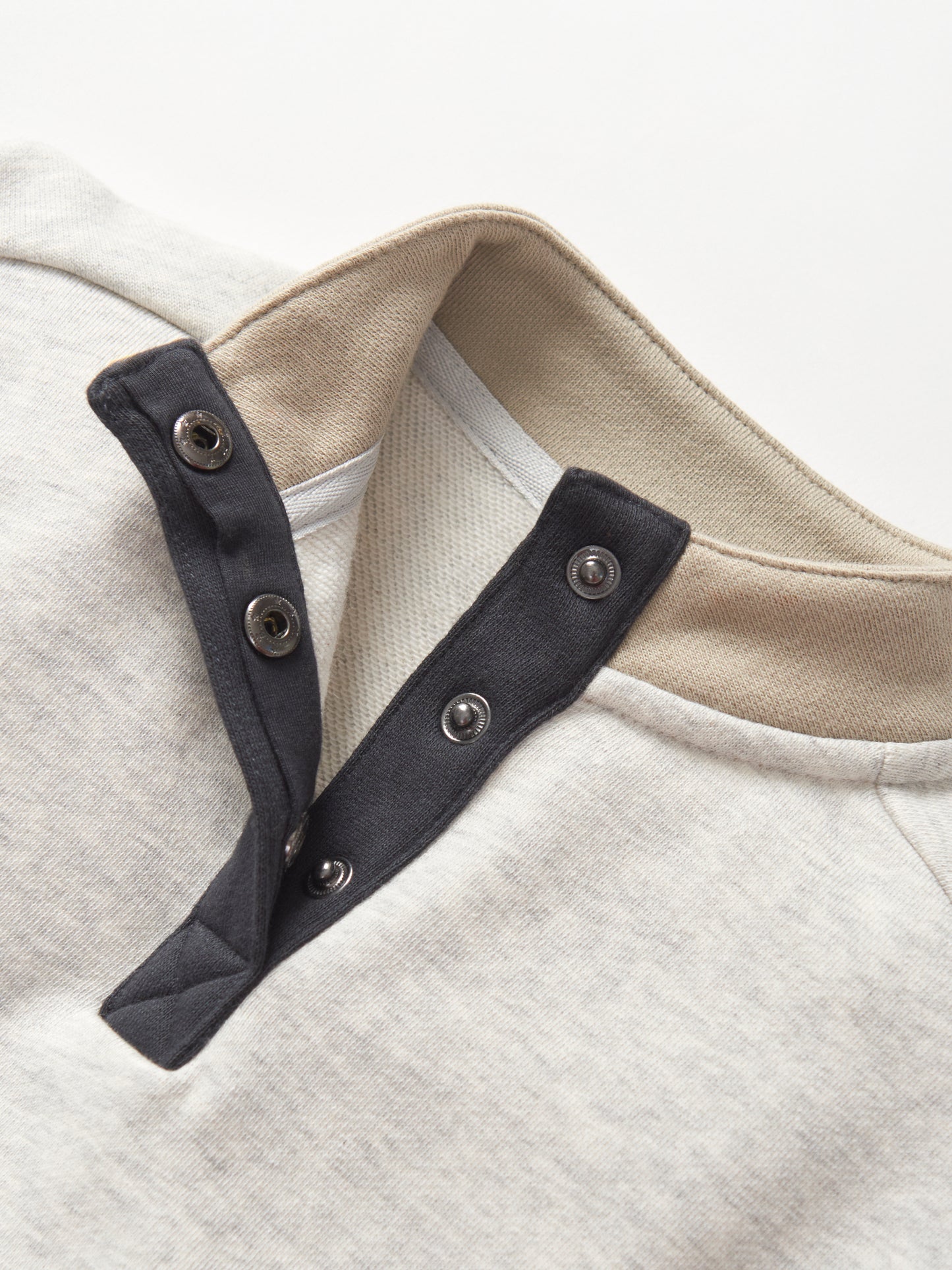 Little Bipsy Colorblock Mockneck Pullover || Stone Grey