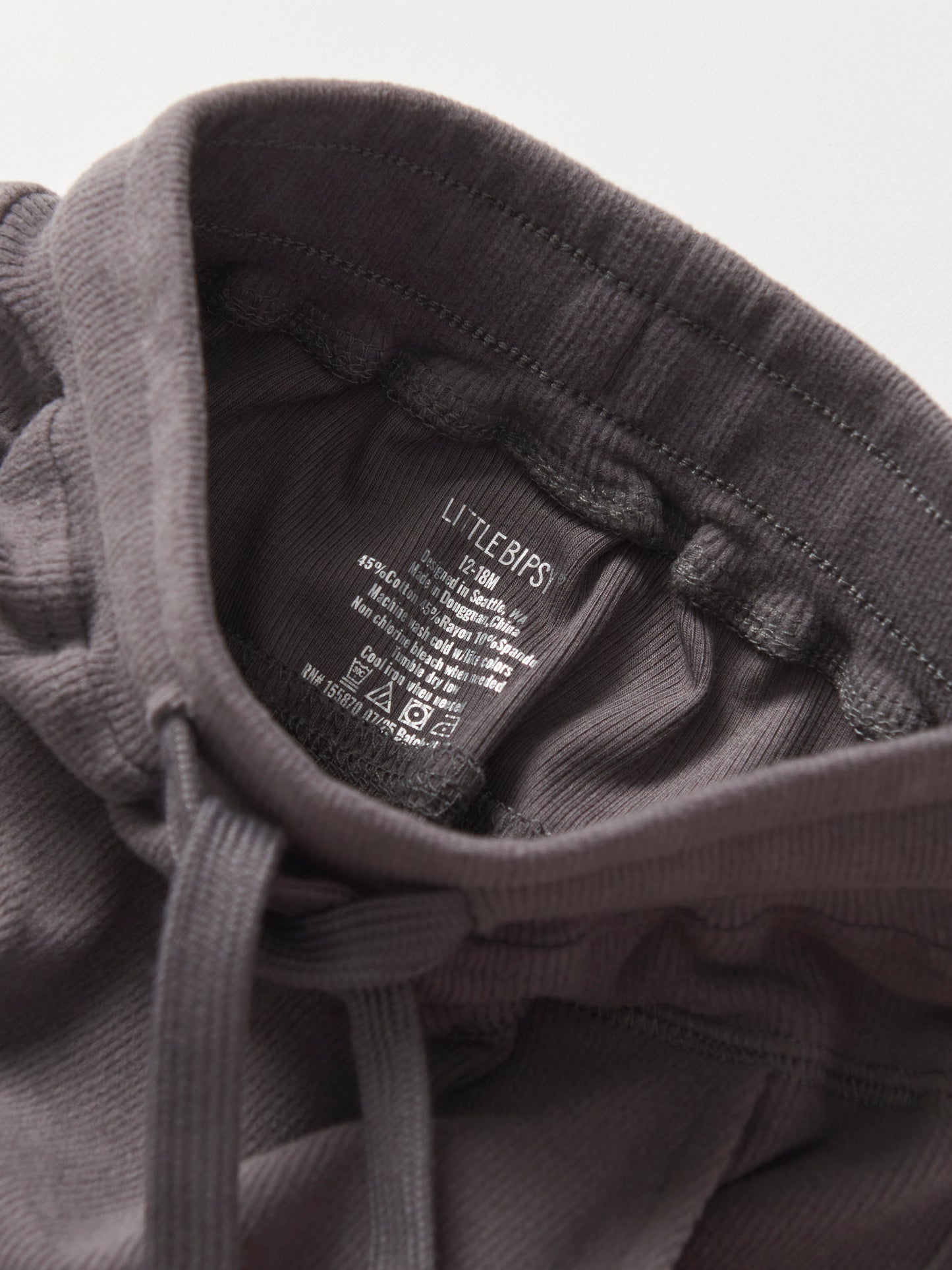 Little Bipsy Ribbed Jogger || Graphite