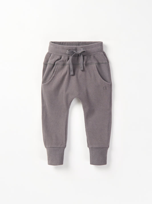 Little Bipsy Ribbed Jogger || Graphite