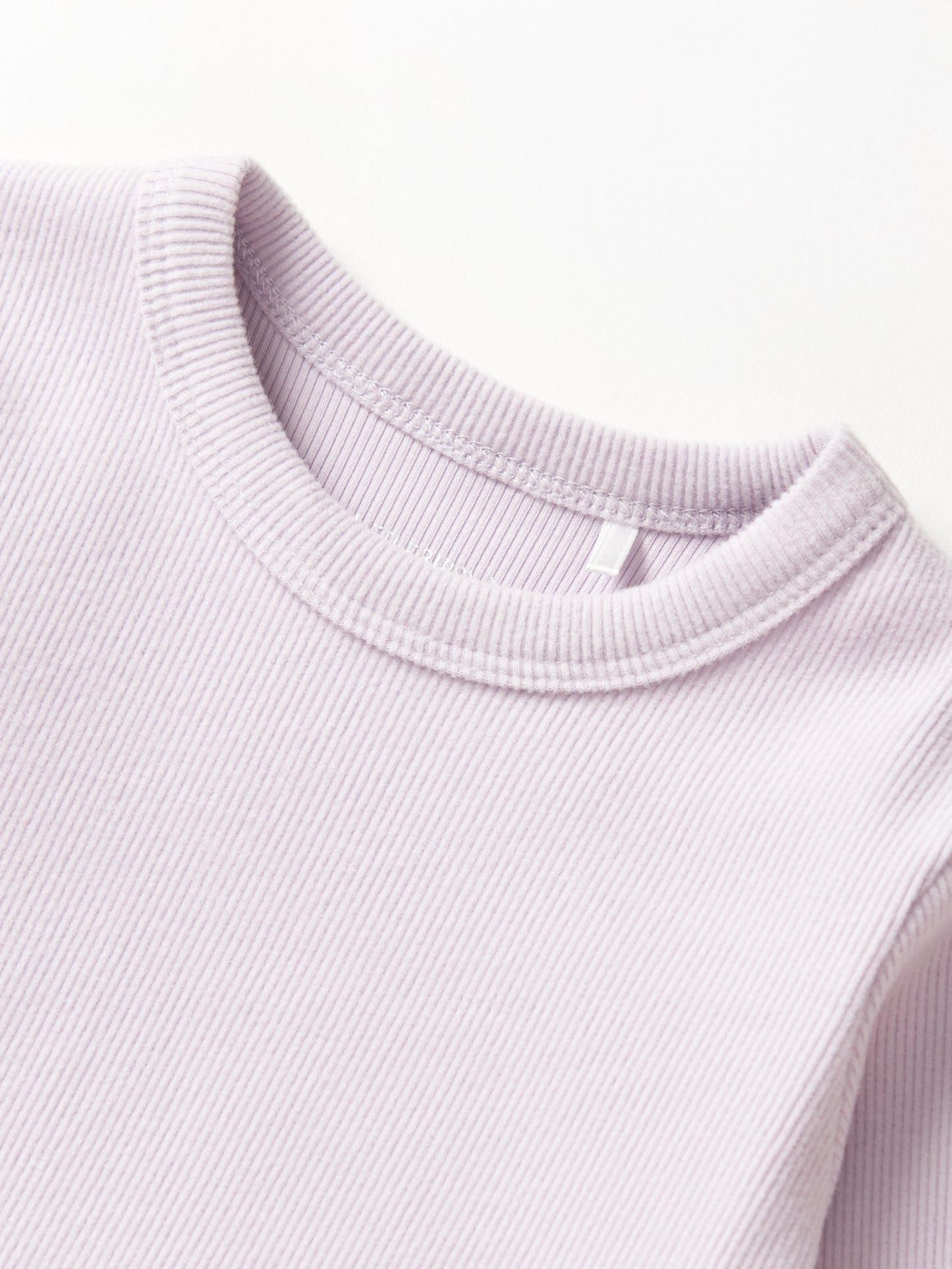 Little Bipsy Ribbed Lettuce Hem Long Sleeve Tee || Lilac