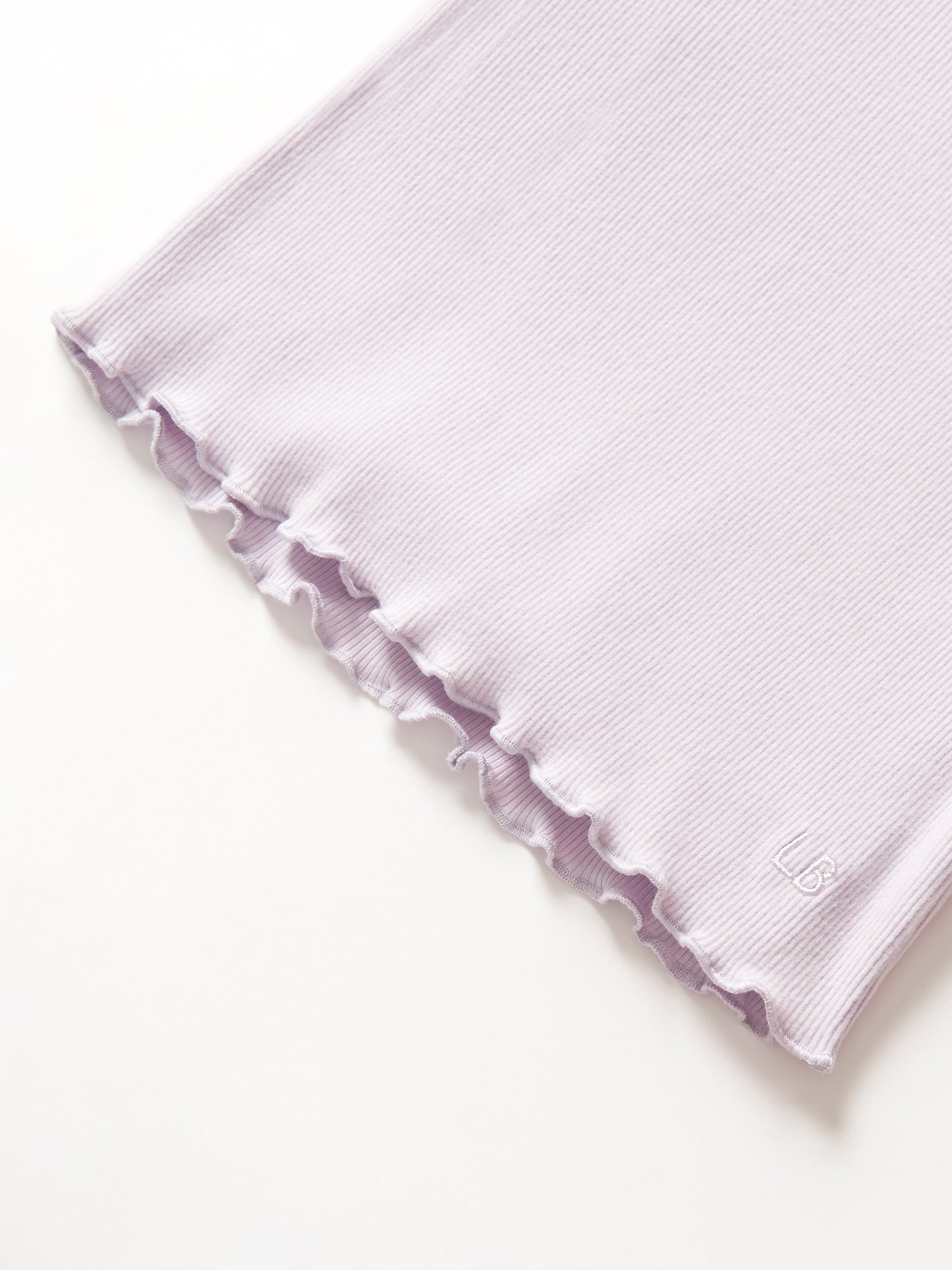 Little Bipsy Ribbed Lettuce Hem Long Sleeve Tee || Lilac