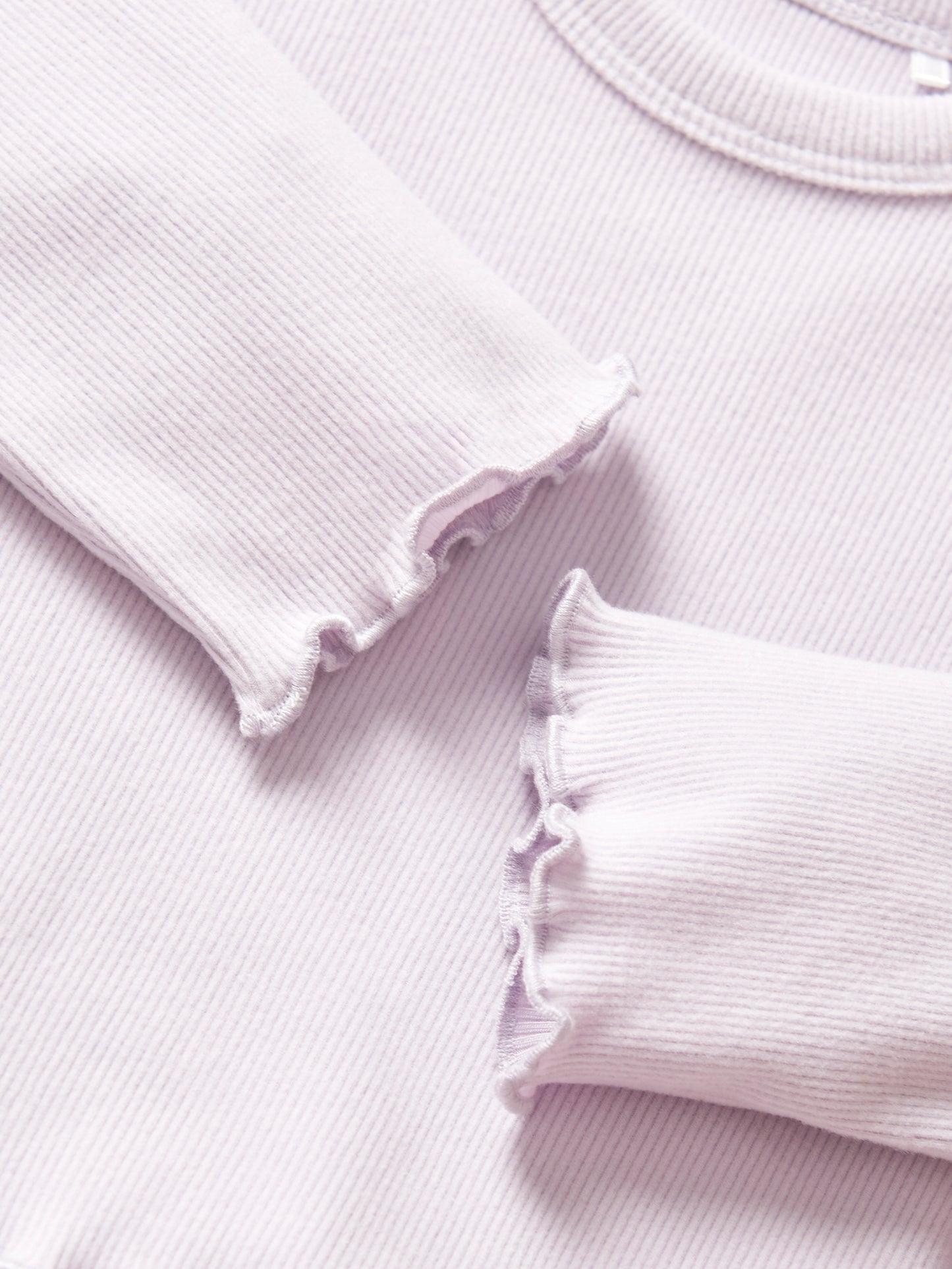 Little Bipsy Ribbed Lettuce Hem Long Sleeve Tee || Lilac