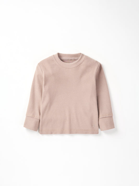 Little Bipsy Ribbed Long Sleeve Tee || Mushroom