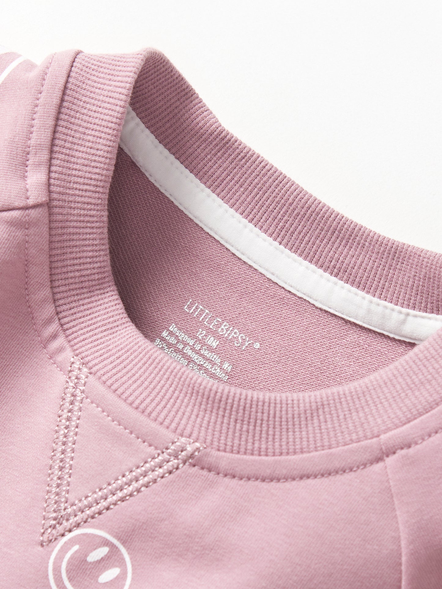 Little Bipsy Smiley Pullover || Dusty Purple