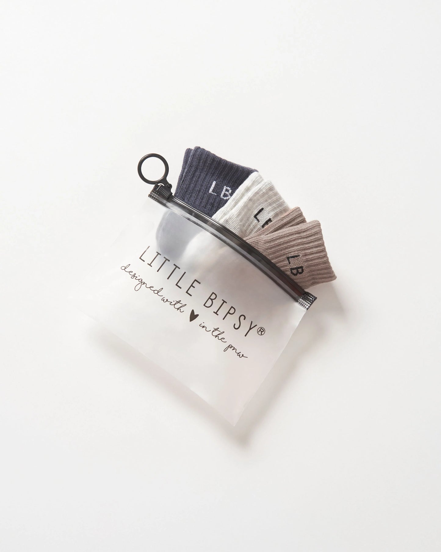 Little Bipsy Ankle Socks 3-Pack || Smoke, Heather Grey, Mushroom