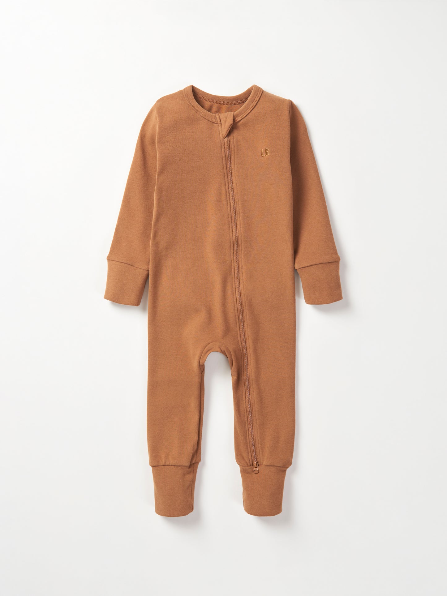 Little Bipsy 2-Way Zip Romper || Chestnut