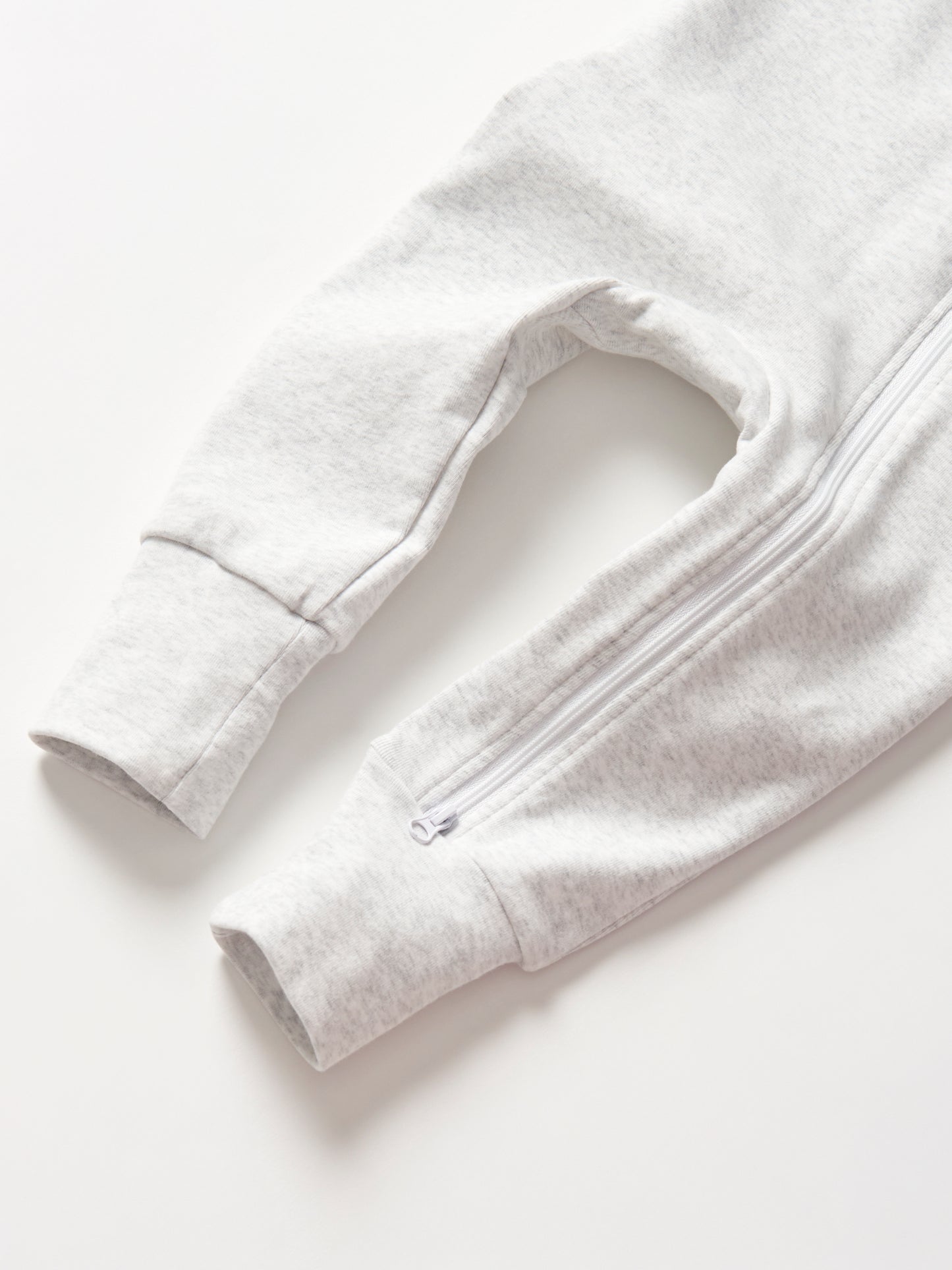 Little Bipsy 2-Way Zip Romper || Heather Grey