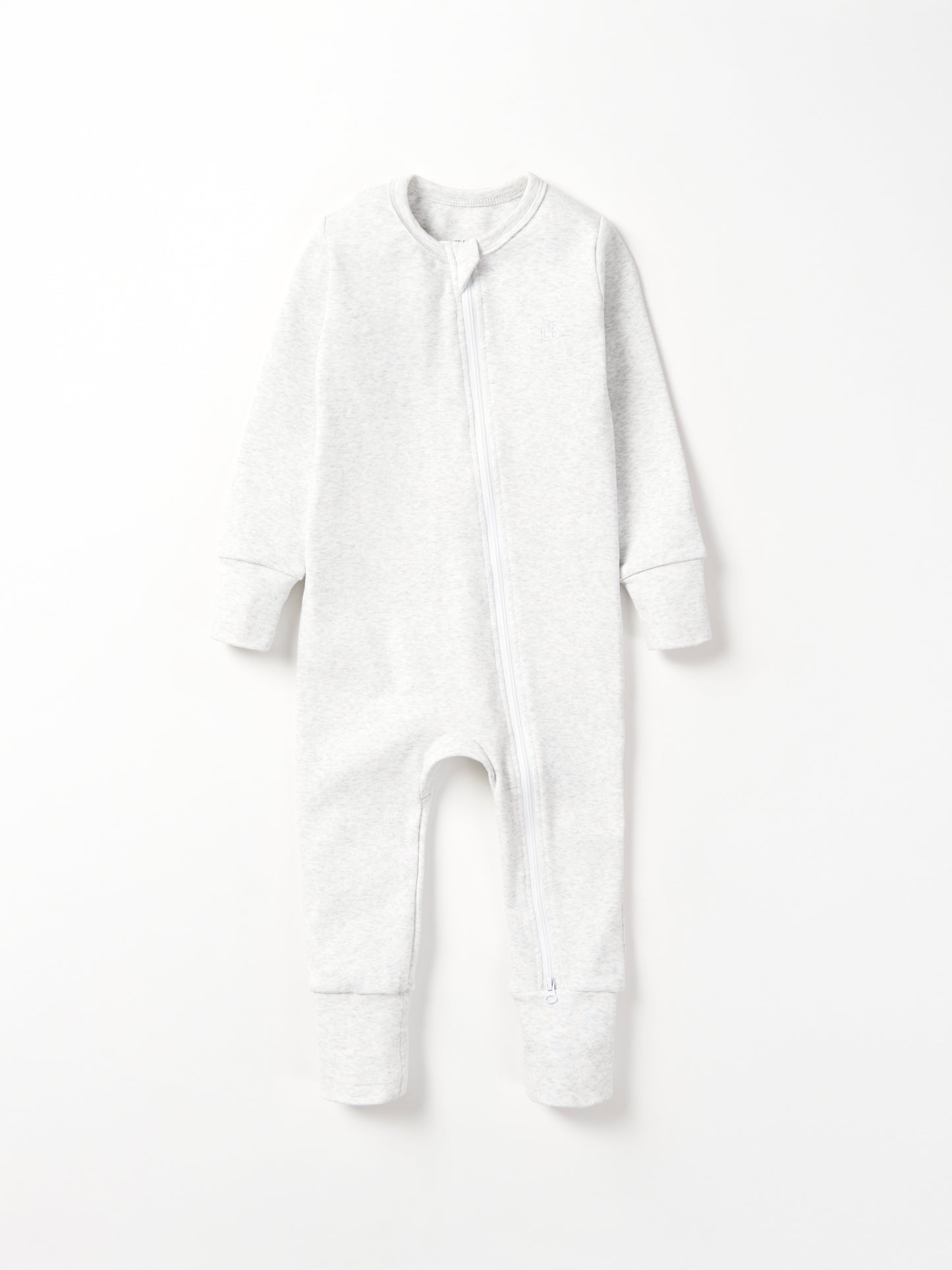 Little Bipsy 2-Way Zip Romper || Heather Grey