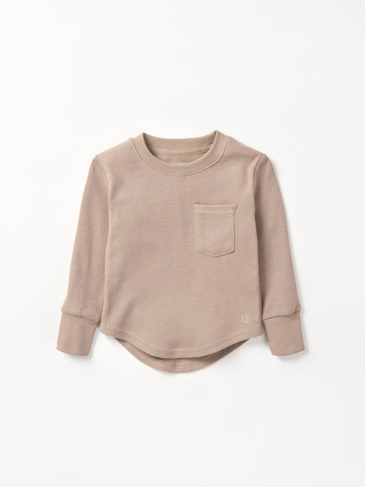 Little Bipsy Waffle Long Sleeve || Mushroom