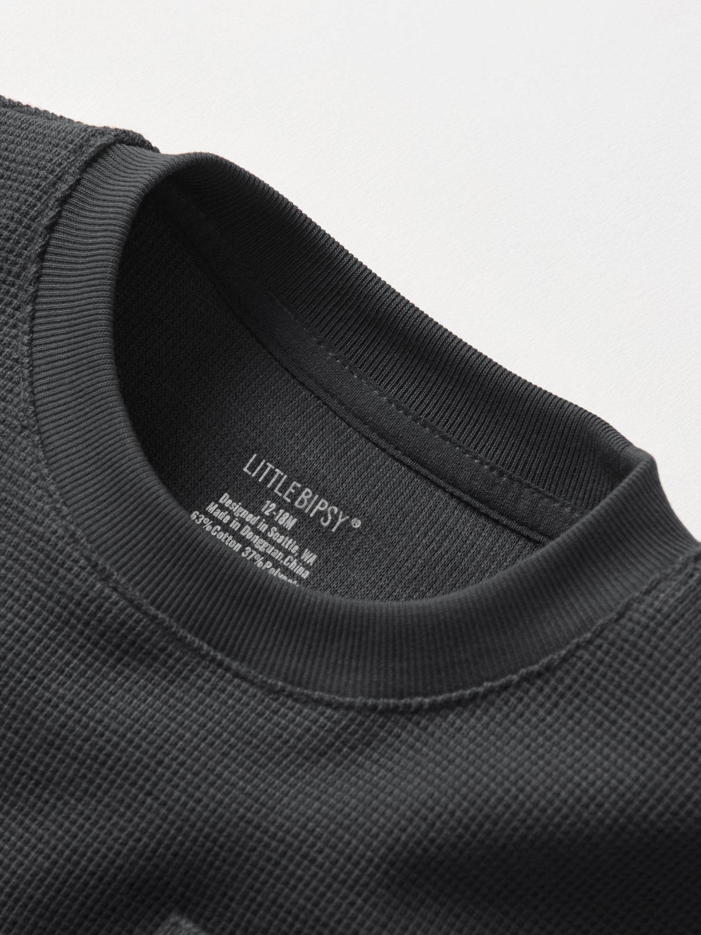Little Bipsy Waffle Long Sleeve || Shadow