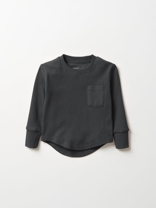 Little Bipsy Waffle Long Sleeve || Shadow