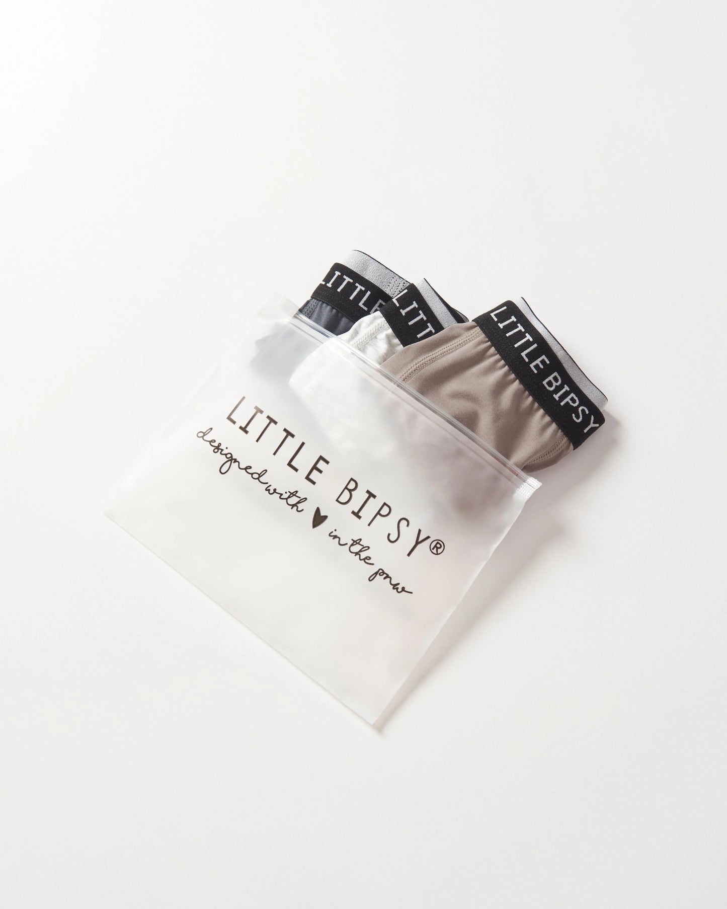 Little Bipsy Boxer Brief 3-Pack || Smoke, Light Heater Grey, Mushroom