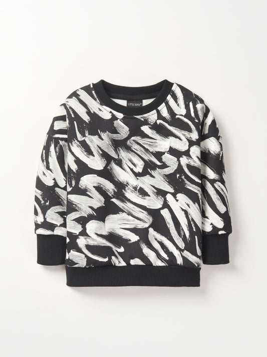 Little Bipsy Brush Stroke Pullover