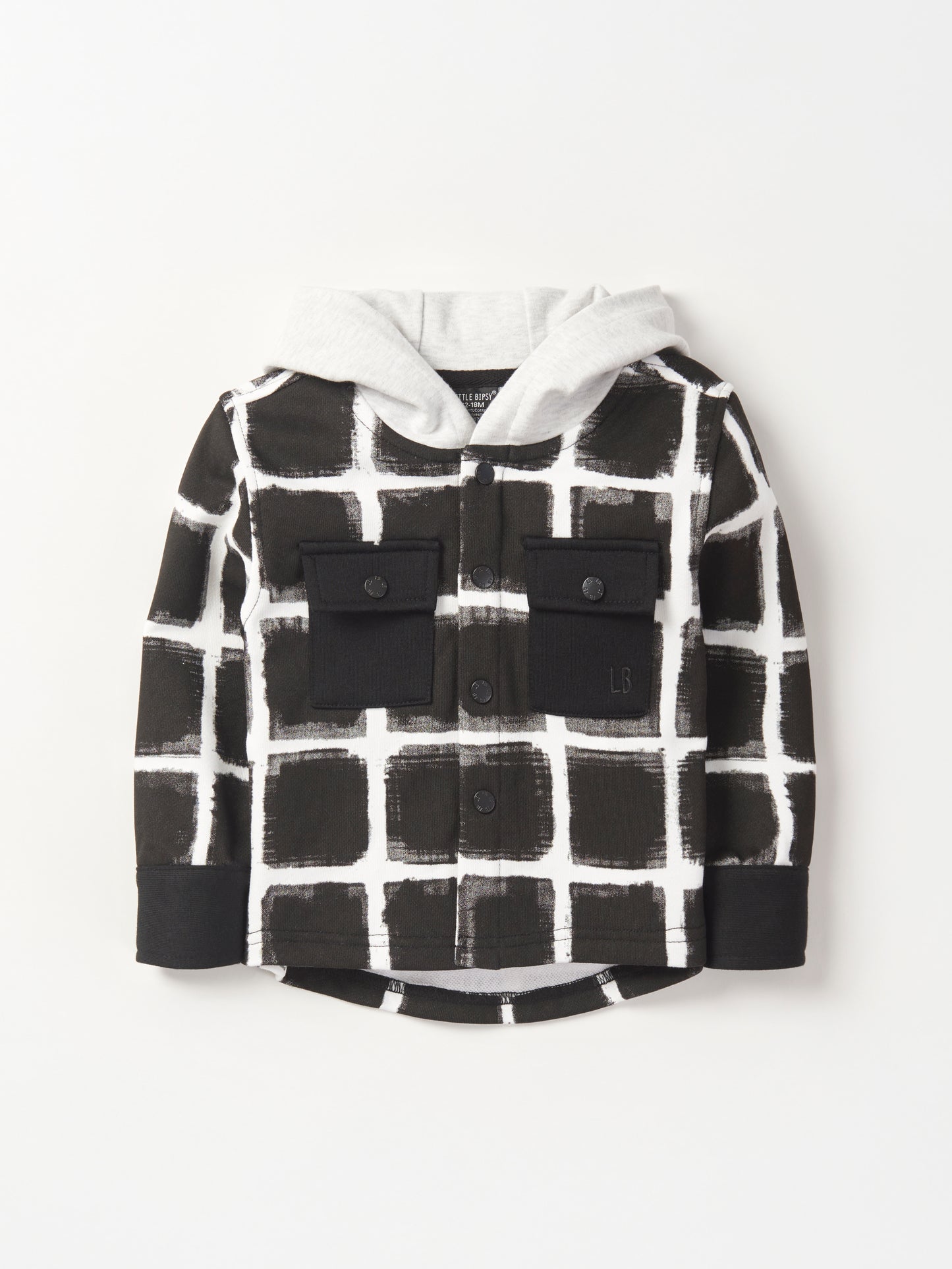 Little Bipsy Checkered Hooded Shacket