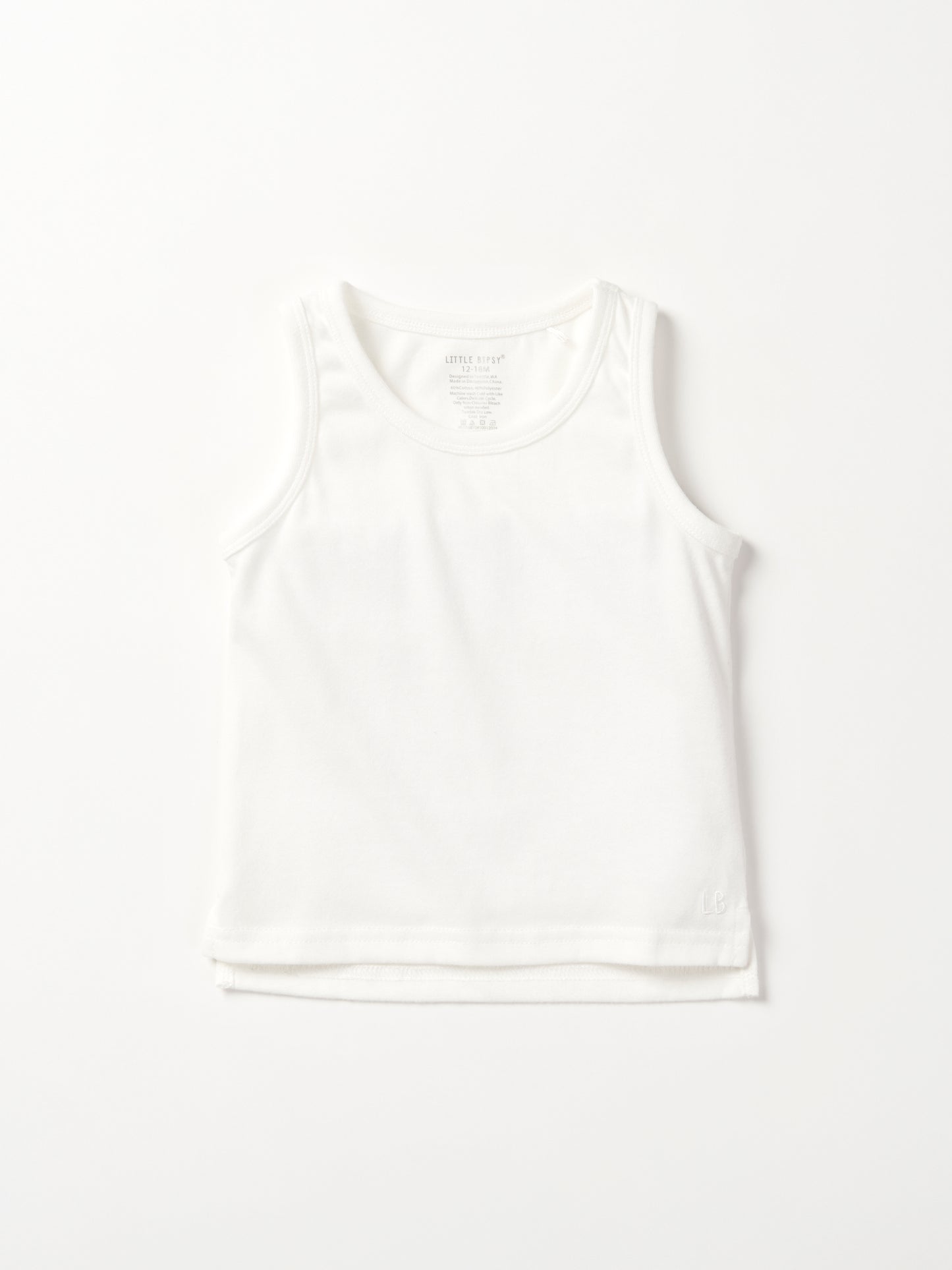 Little Bipsy Elevated Tank Top || White
