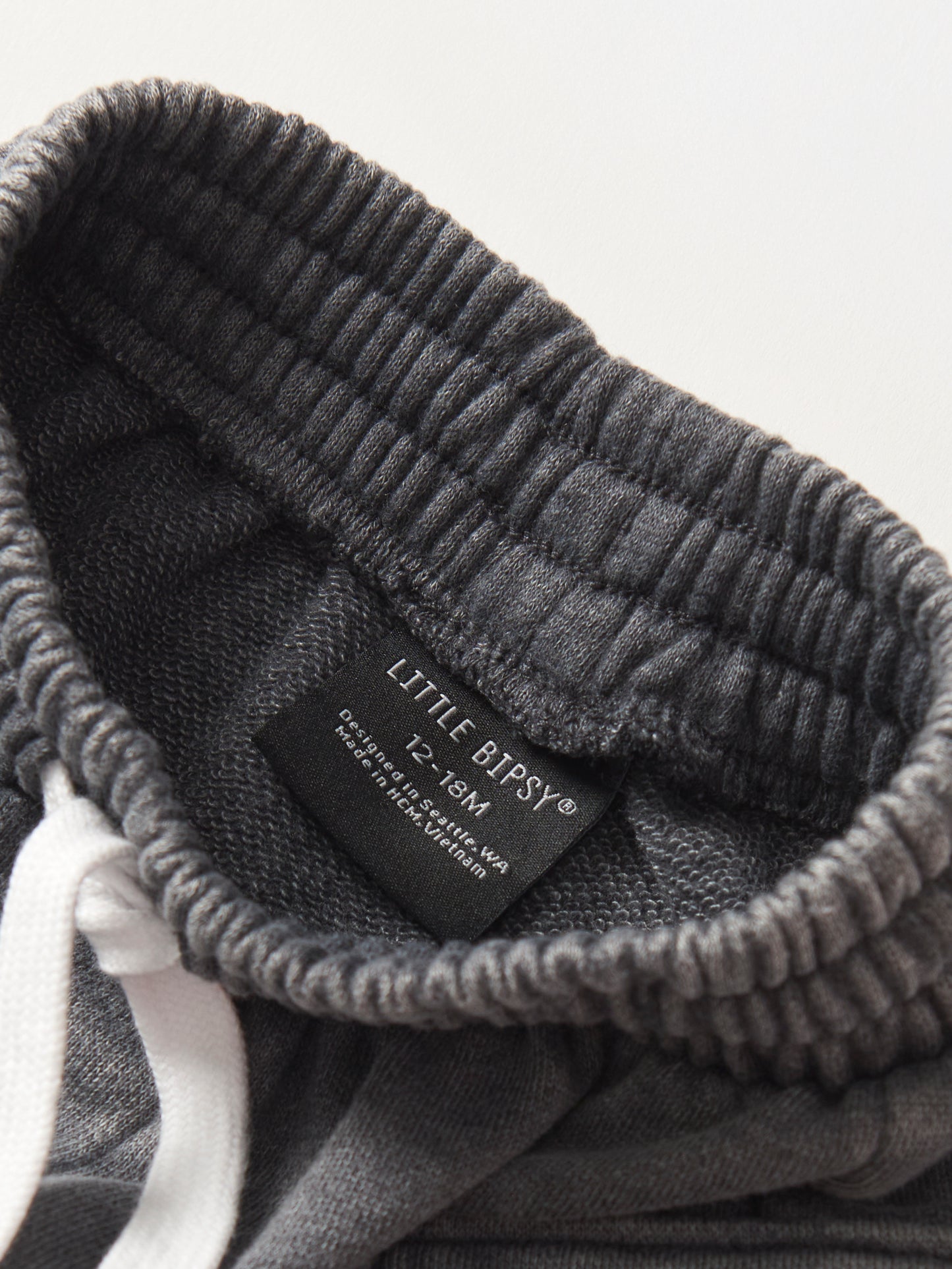 Little Bipsy Raw Edge Cargo Shorts || Charcoal Wash