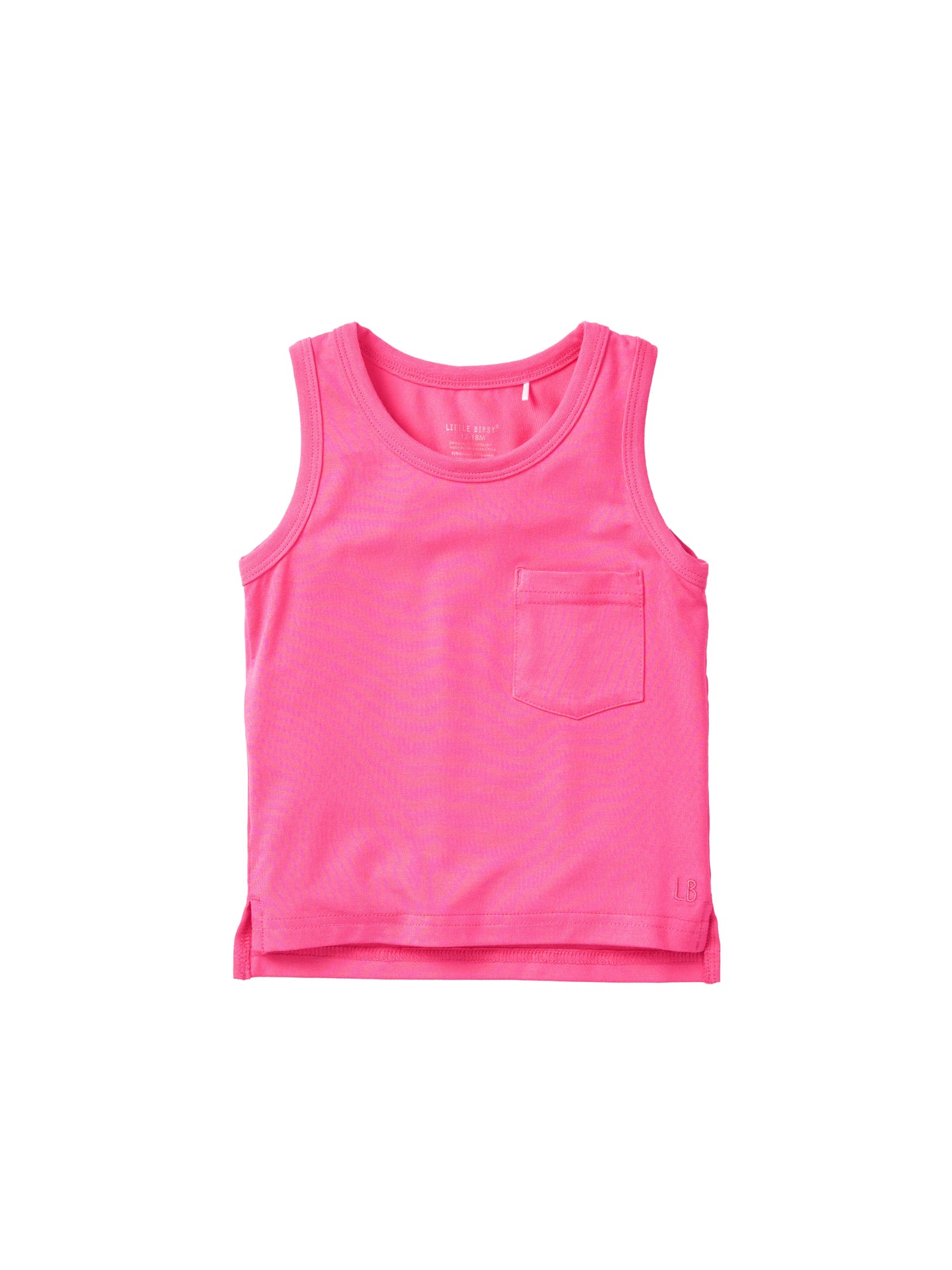 Little Bipsy Neon Bamboo Pocket Tank || Pink