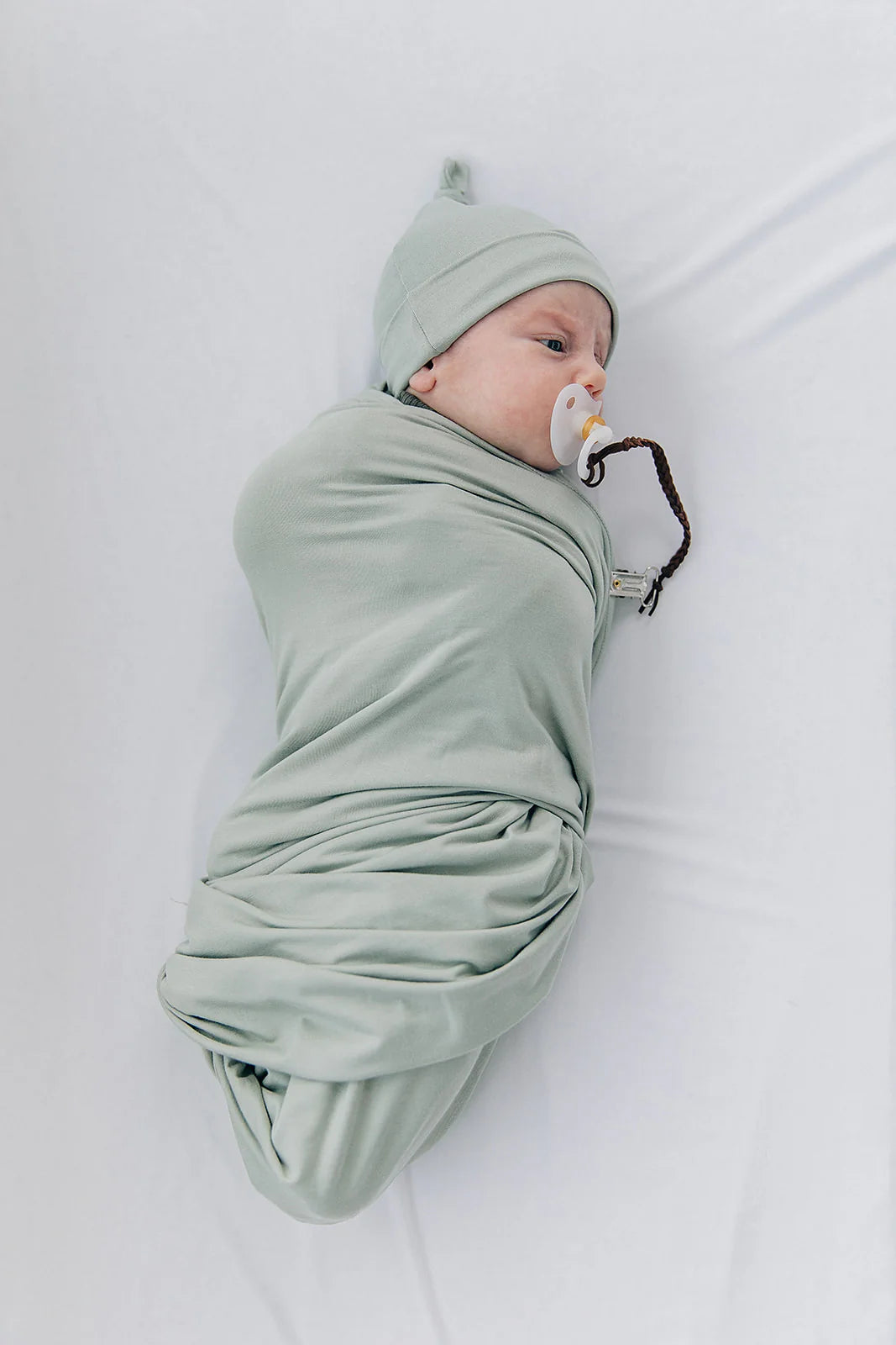 Mebie Baby Bamboo Newborn Knot Hat || Sage