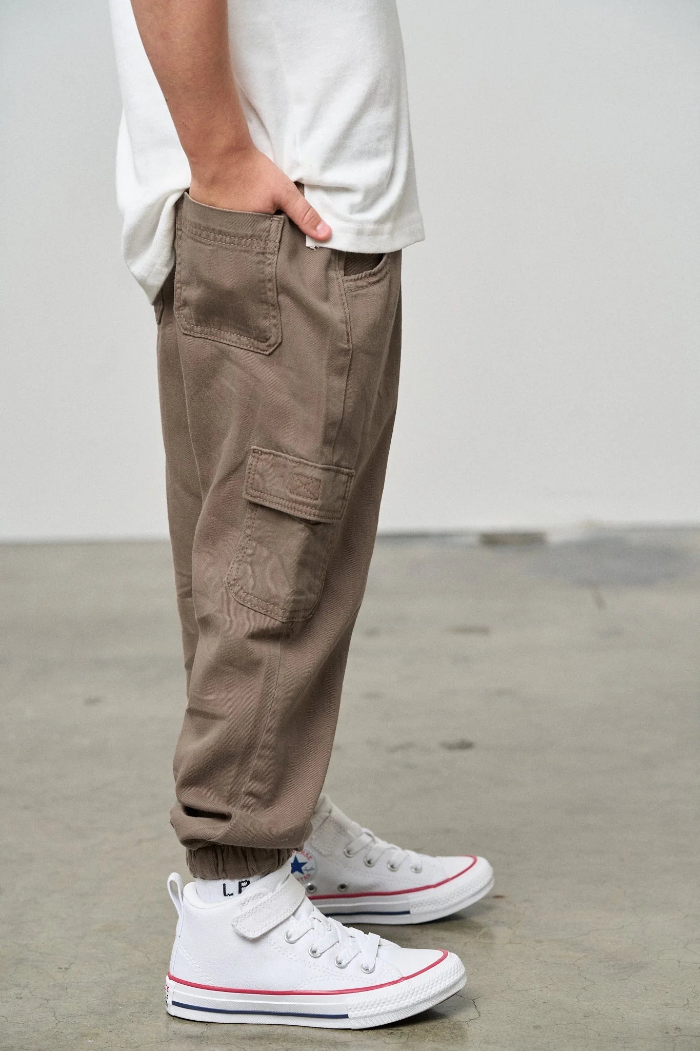 Little Bipsy Cotton Twill Jogger || Mushroom