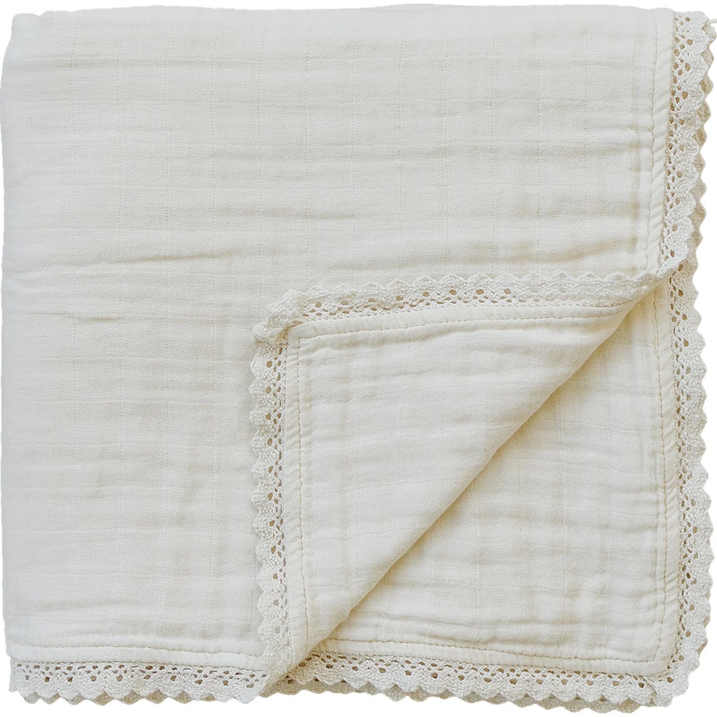 Mebie Baby Cream Lace Muslin Quilt