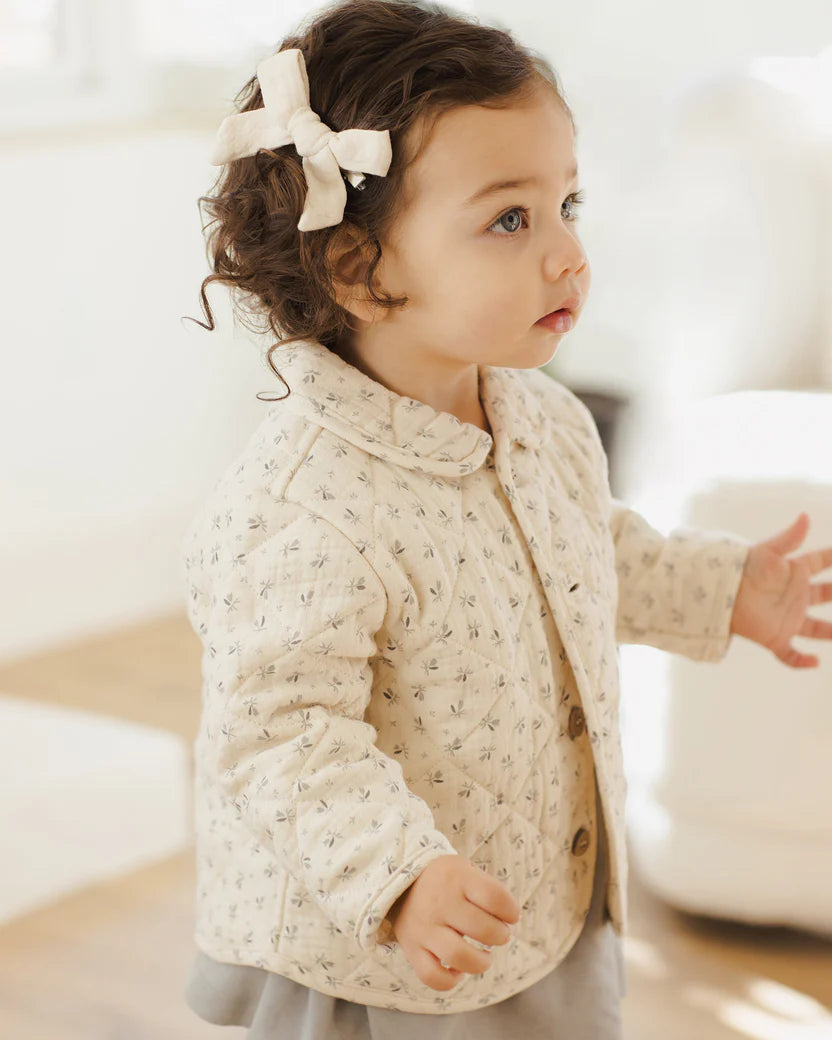 Quincy Mae Bow with Clip, Set of 3 || Natural, Fern + Rose