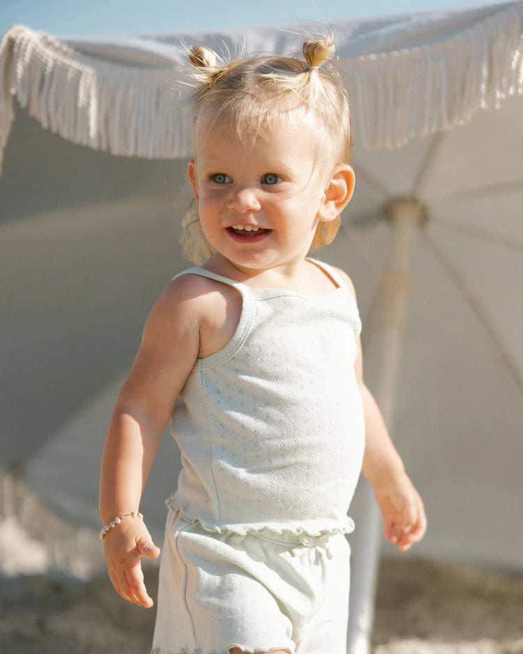Quincy Mae Pointelle Tank + Shortie Set || Mint