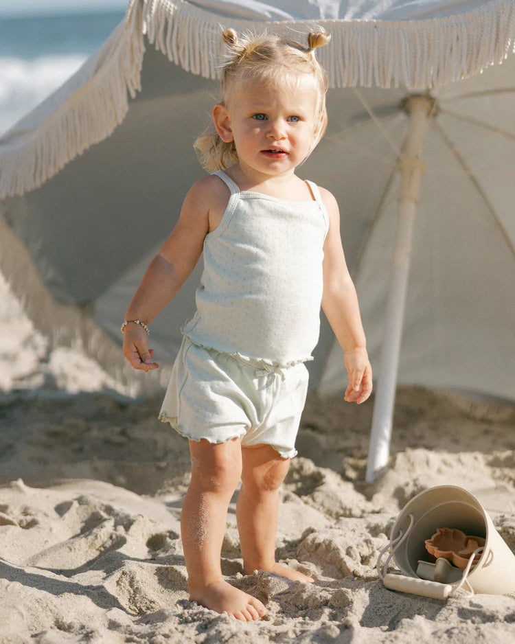 Quincy Mae Pointelle Tank + Shortie Set || Mint