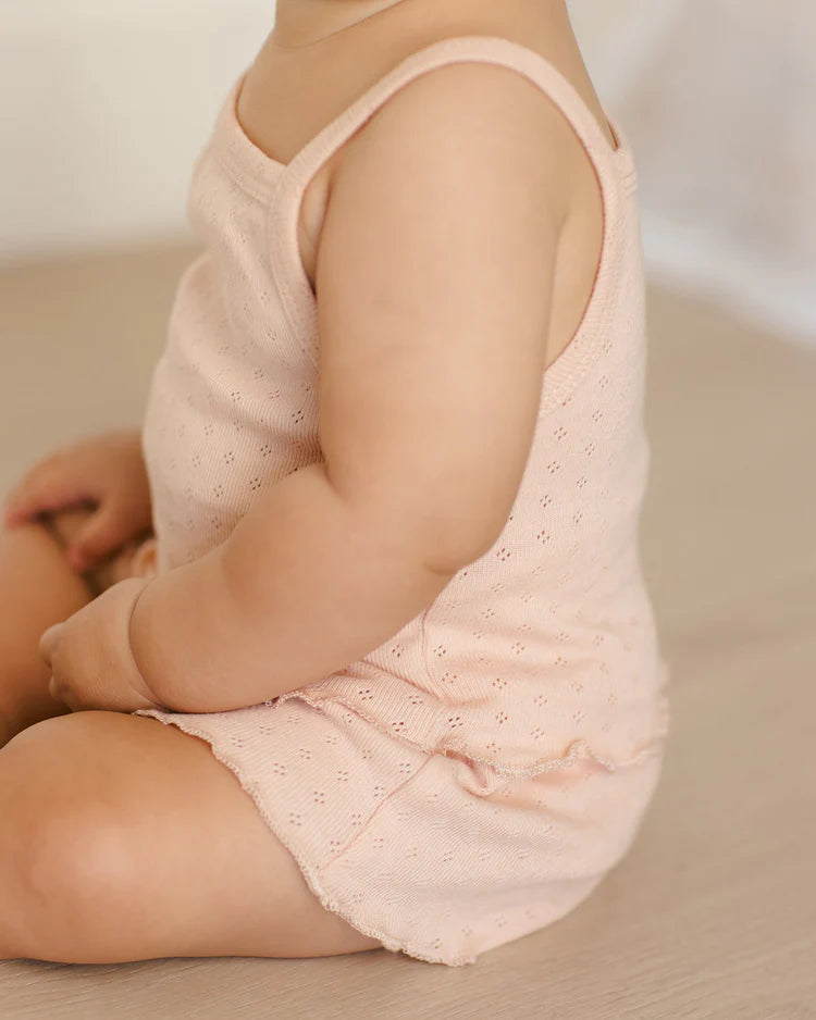 Quincy Mae Pointelle Tank + Shortie Set || Melon