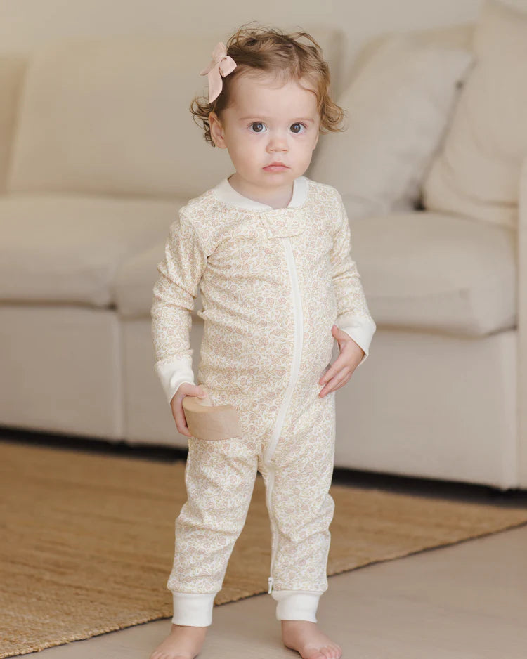 Quincy Mae Zip Longsleeeve Sleeper || Primrose