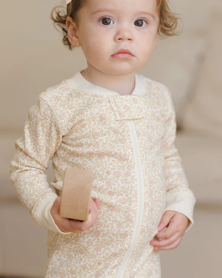 Quincy Mae Zip Longsleeeve Sleeper || Primrose